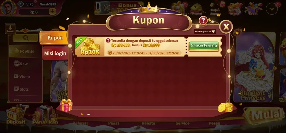 Screenshot aplikasi 6SVIP slot online Indonesia